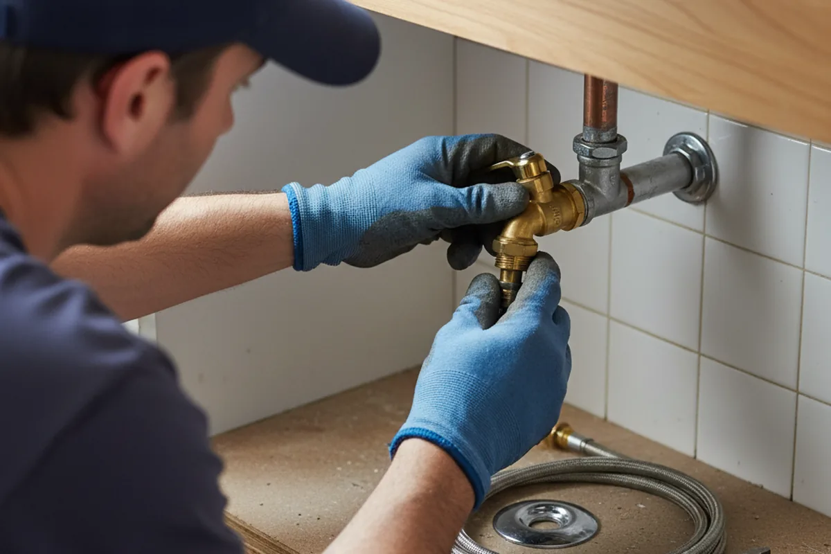 Shutoff valve and fitting work during Faucet and Fixture Repair in Dodge